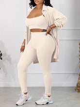 Dreiteiliges Set mit Rippenmuster